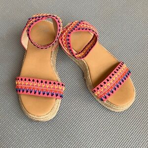 Wonder Nation Pink and Blue Espadrille Sandals